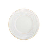 Plato para ensalada de porcelana blanca con oro de 24 k de la colección de aniversario de 200 años de Vista Alegre