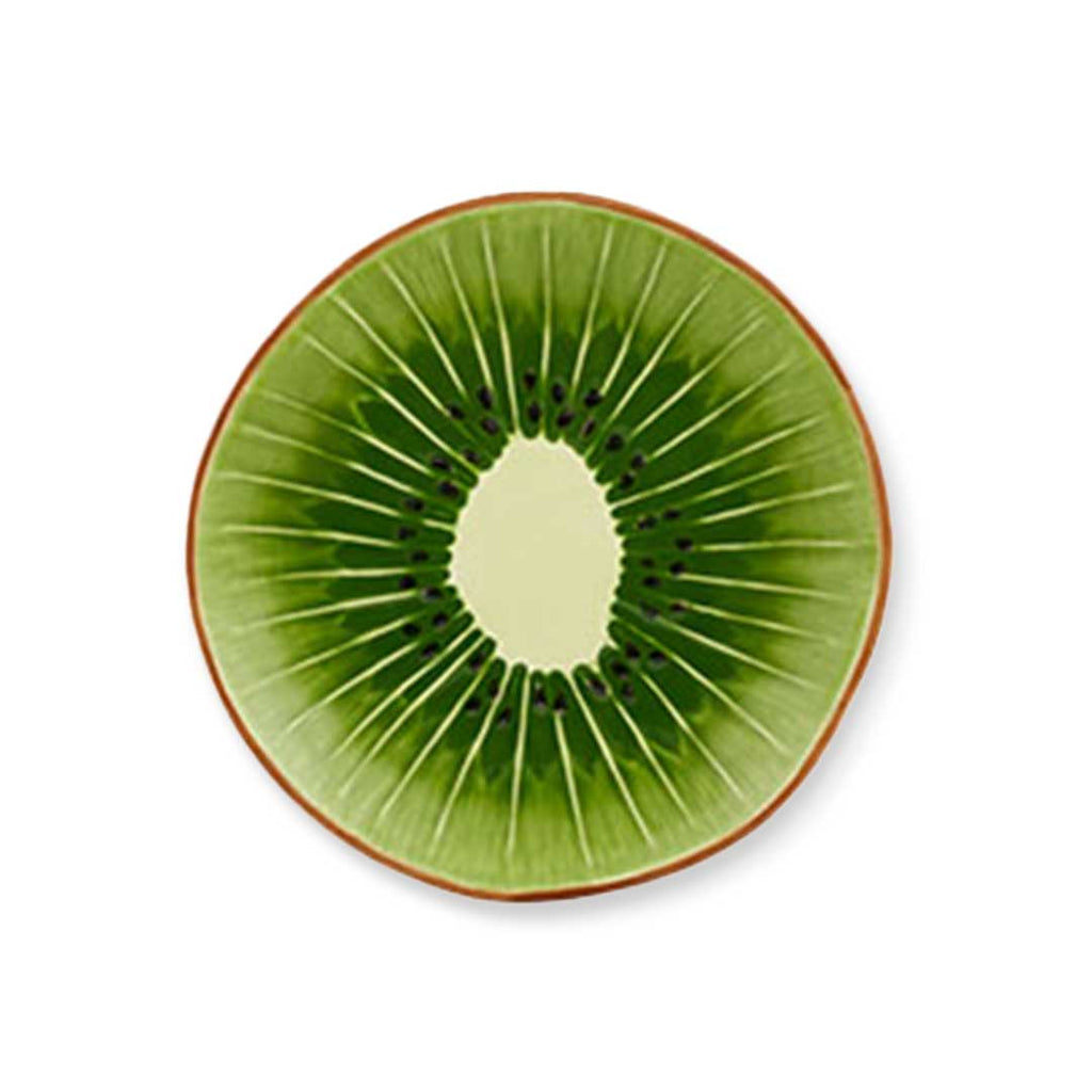 Plato para ensalada de cerámica en forma de fruta Kiwi de la marca Bordallo Pinheiro