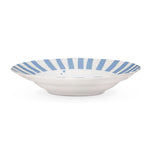 Plato sopero Candy Cane con Rayas Azules, de porcelana marca Zash