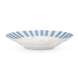 Plato sopero Candy Cane con Rayas Azules, de porcelana marca Zash