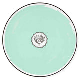 Plato base de porcelana verde menta de Christian Lacroix para Vista Alegre, línea Herbariae