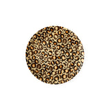 Plato de pan o postre de porcelana con animal print cheetah color café, marca Zash
