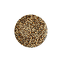 Plato de pan o postre de porcelana con animal print cheetah color café, marca Zash