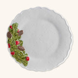 Plato Trinche Corona de Navidad 29 cm. Set de 4.