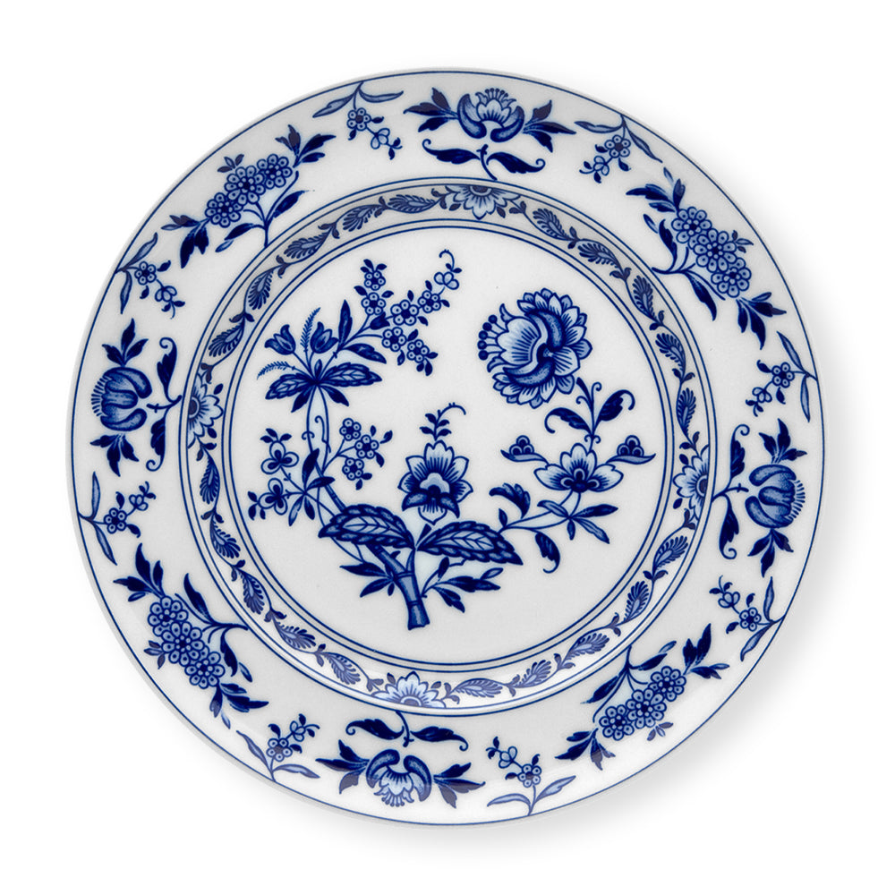 Plato Trinche de Porcelana Azul con Blanco Margao de Vista Alegre