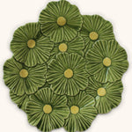 Plato Base Margaritas Verdes y Amarillo