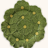 Plato Base Margaritas Verdes y Amarillo