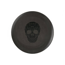 Plato calaca, plato calavera, plato mexicano, plato negro, plato ilustrado, plato de ensalada, plato mediano, plato porcelana, black, skull marca Zash