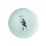 Plato de ensalada azul claro con garza, marca Zash 