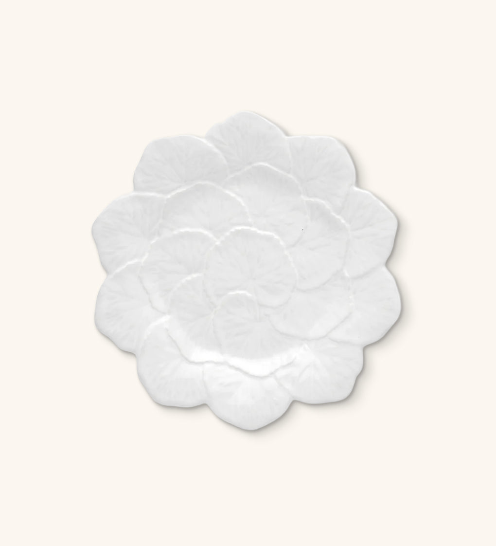 Plato Ensalada Geranio Blanco