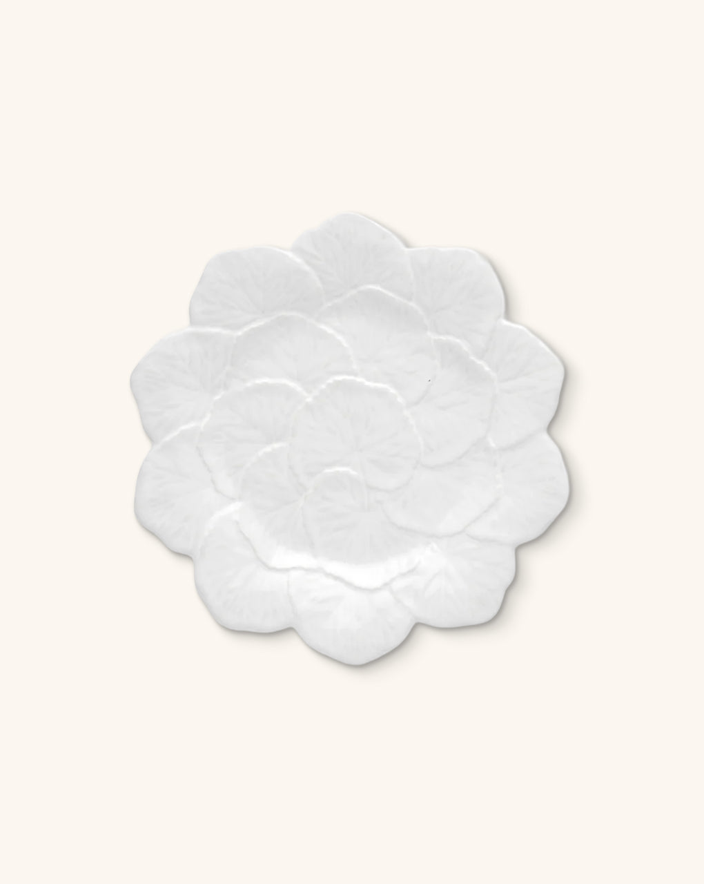 Plato Ensalada Geranio Blanco