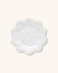 Plato Ensalada Geranio Blanco. Set de 4