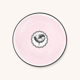 Plato Ensalada Herbariae Rosa. Set de 4