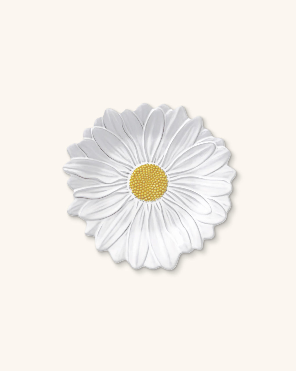 Plato Ensalada Margarita Blanco con Amarillo