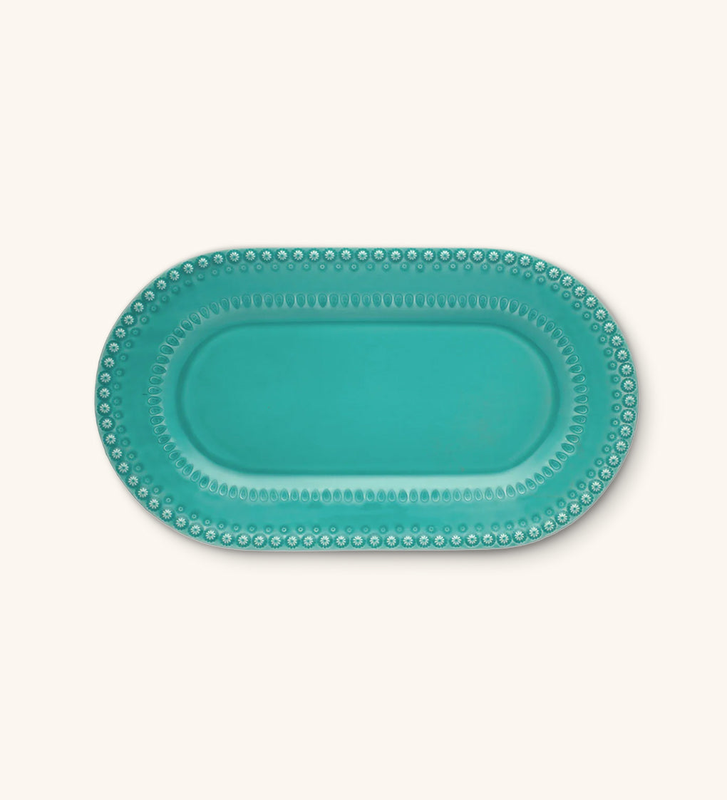 Plato Fuente Fantasía Aqua 26 cm