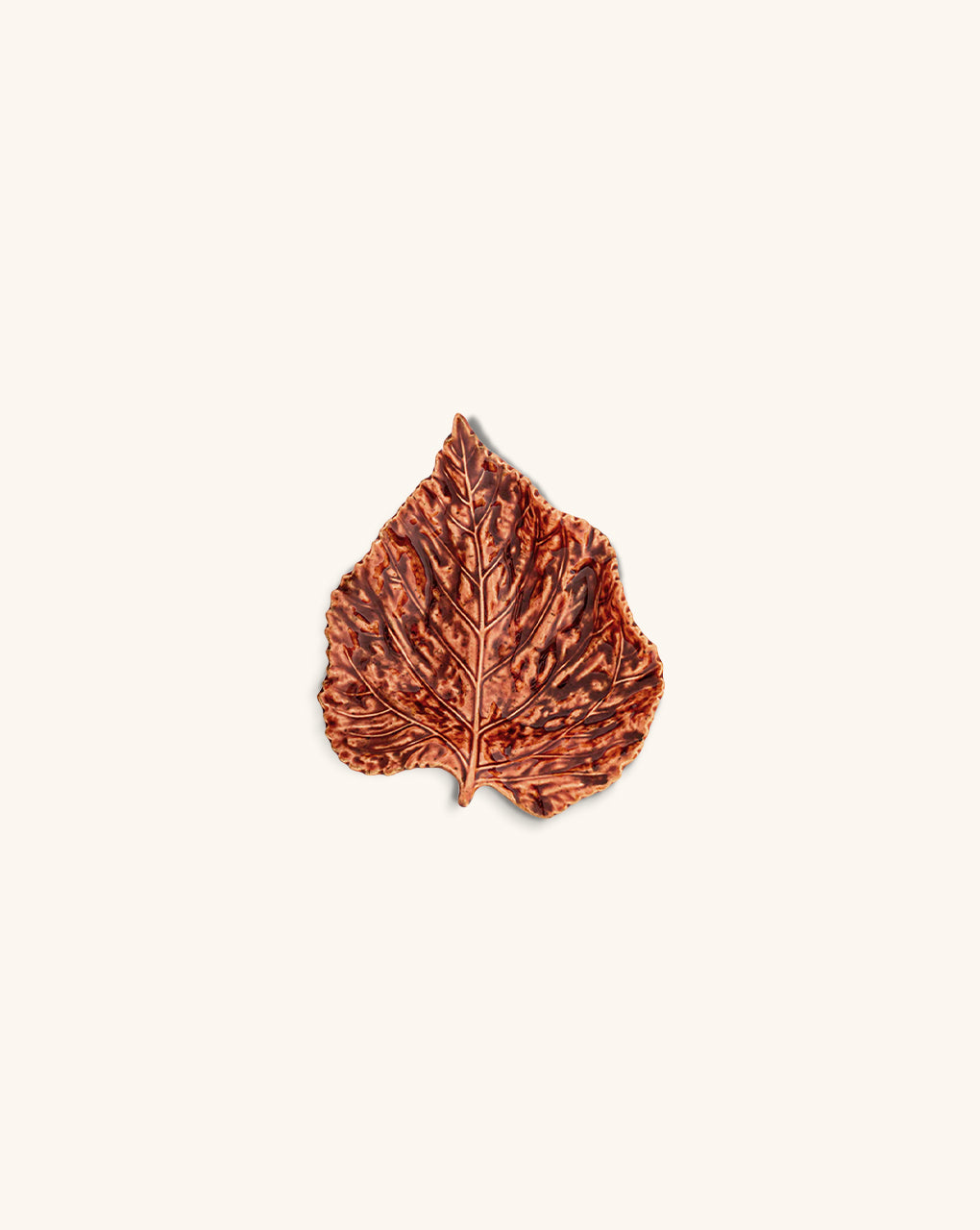 Plato Hoja Chica Abedul Naranja 17 cm