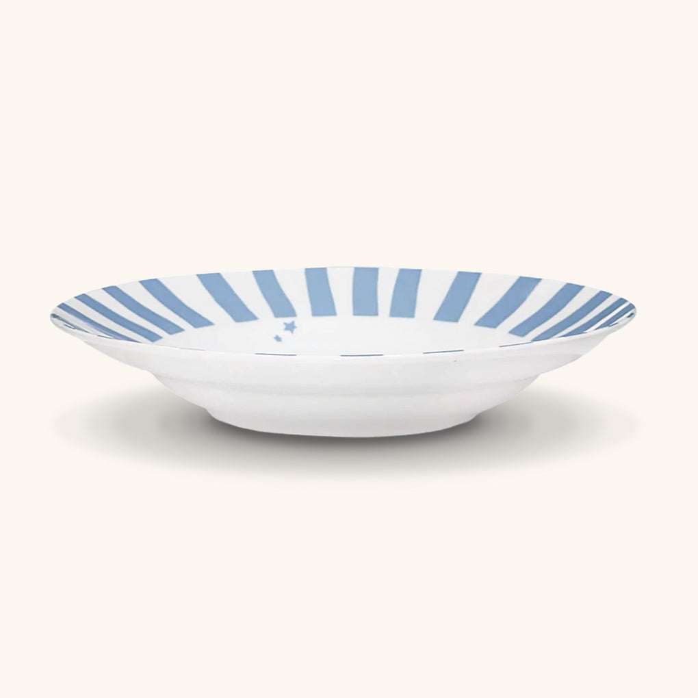 Plato Sopero Candy Cane Azul Claro