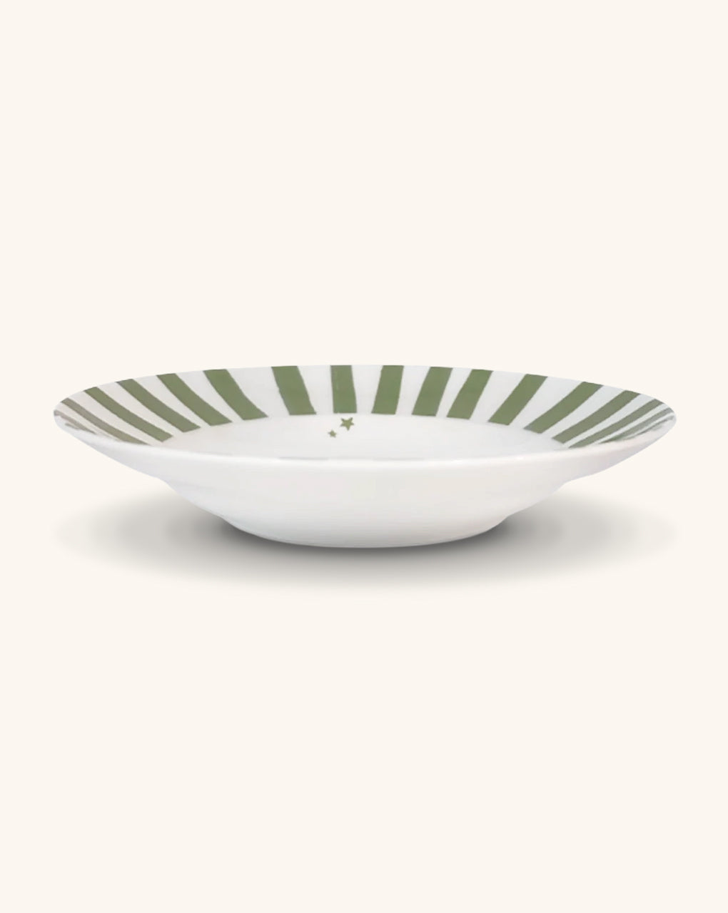 Plato Sopero Candy Cane Verde Olivo