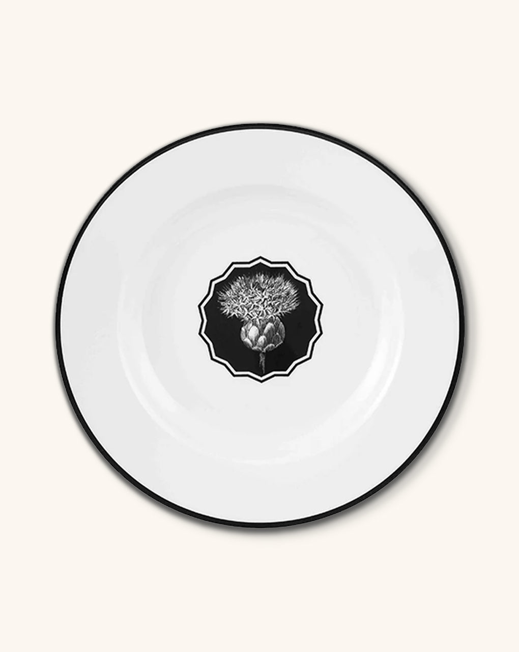 Plato Sopero Herbariae Blanco