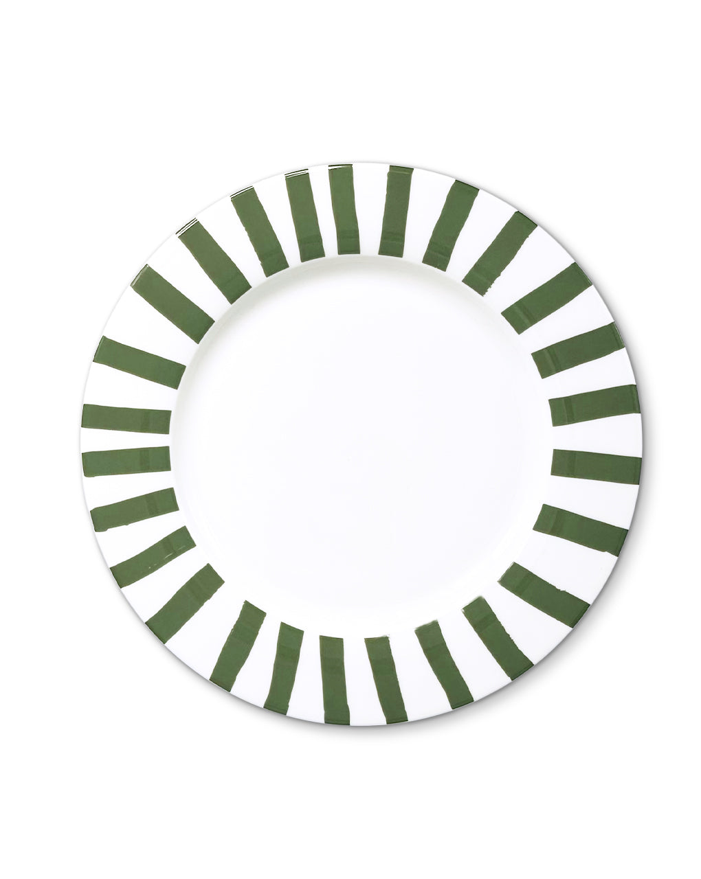 Plato TrincheCandy Cane Verde Bosque. Set de 4