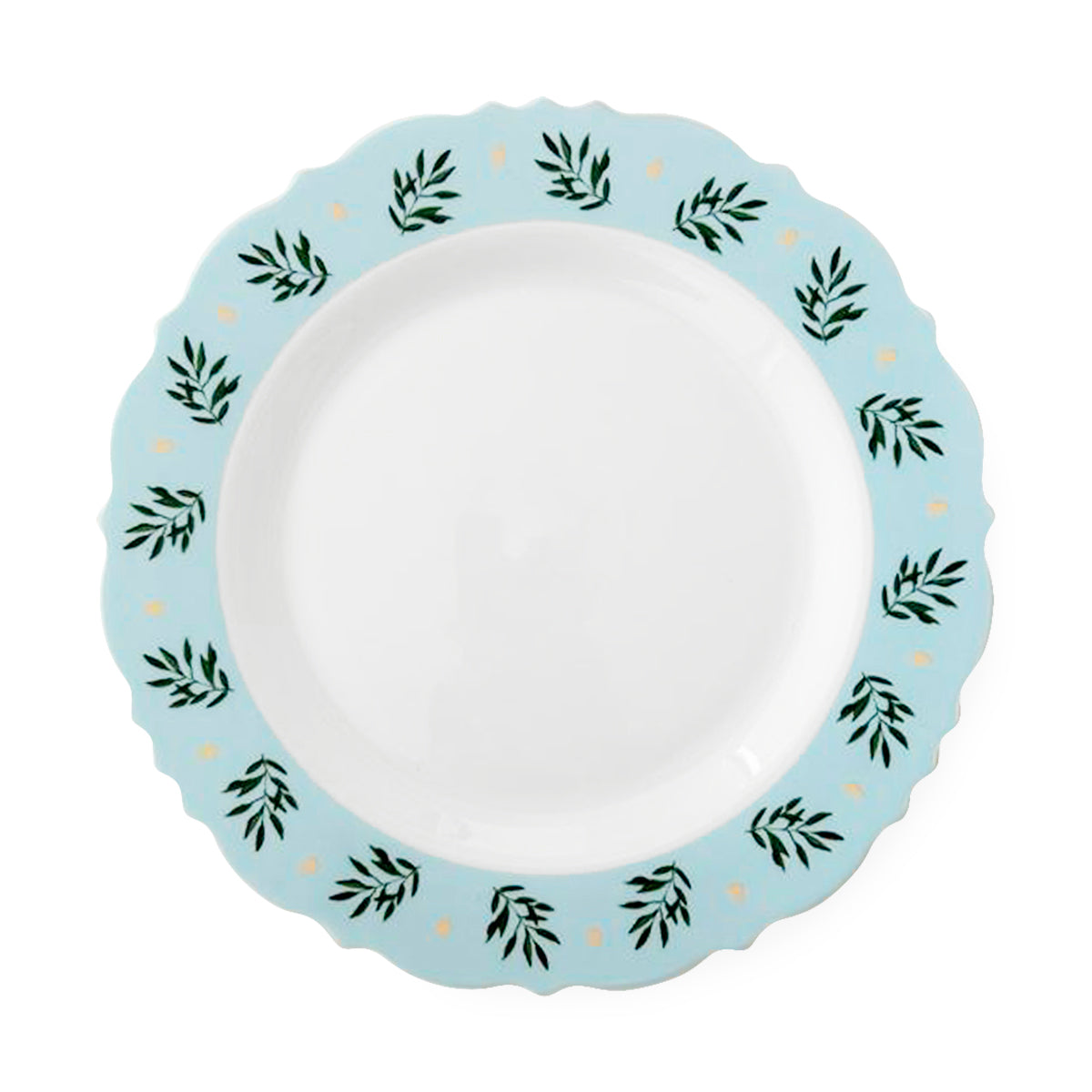 Plato Trinche con ondas y hojas de olivos, marca Zash