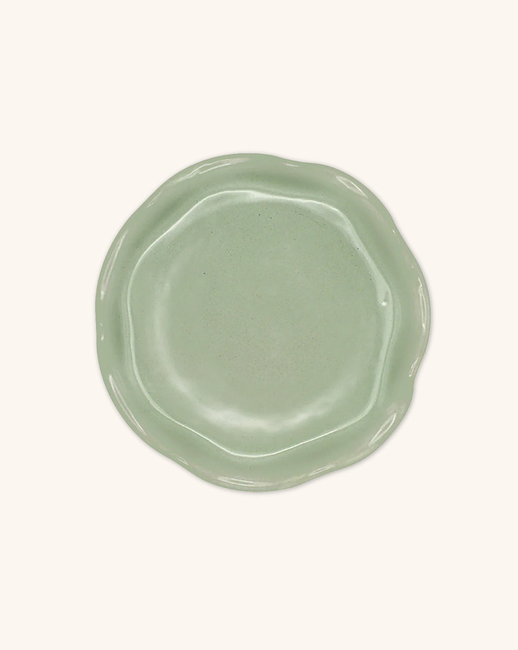 Plato de Ensalada de Talavera Verde, Set de 4.