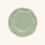 Plato de Ensalada de Talavera Verde, Set de 4.