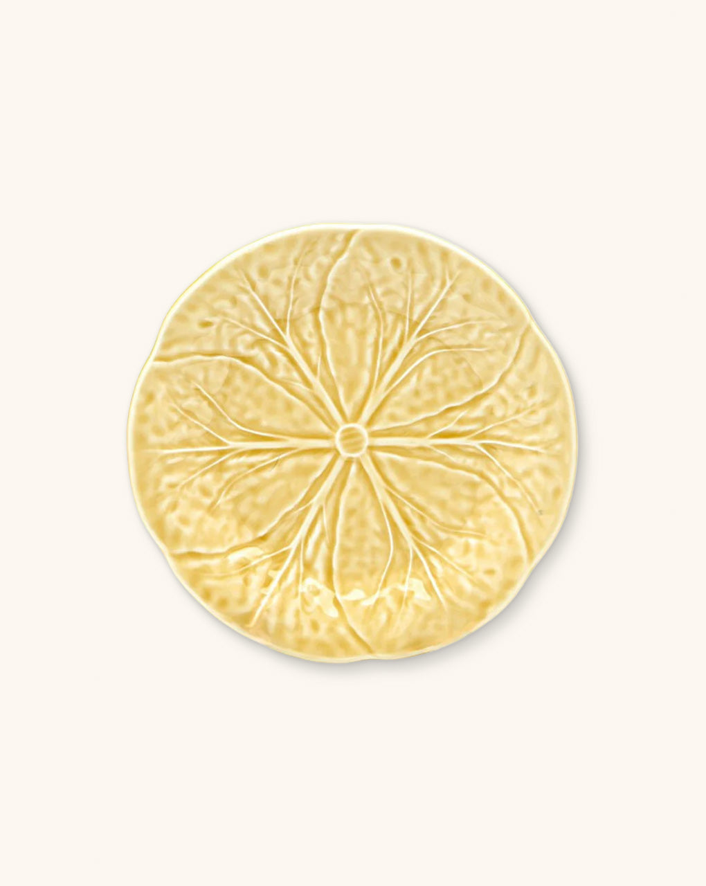 Plato de Ensalada en Forma de Repollo Amarillo 20.5 cm de Cerámica