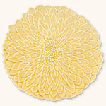Plato de Servir en Forma de Dalia Amarillo, 34 cm de Cerámica. 1 Pieza