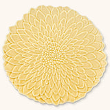 Plato de Servir en Forma de Dalia Amarillo, 34 cm de Cerámica. 1 Pieza