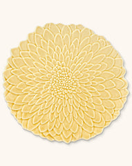 Plato de Servir en Forma de Dalia Amarillo, 34 cm de Cerámica. 1 Pieza