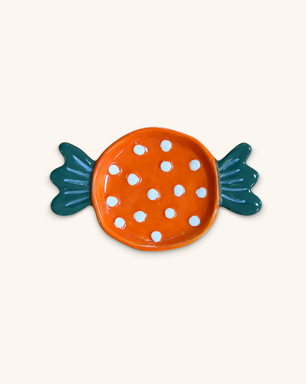 Plato en Forma de Dulce Color Naranja