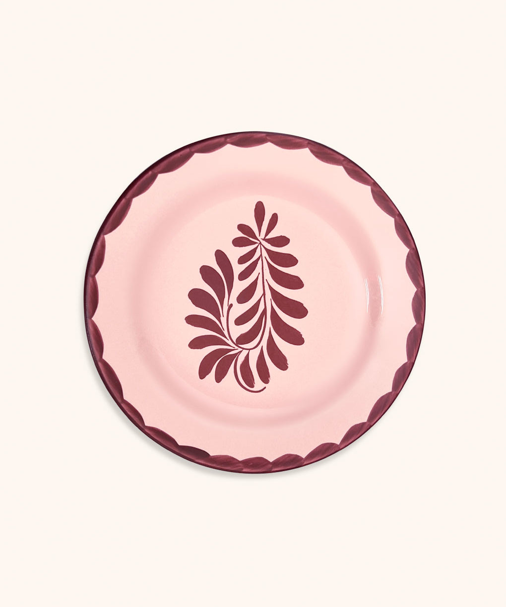 Plato para Ensalada Puebla color rosa, ZASH