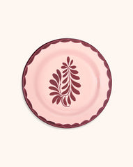 Plato para Ensalada Puebla Rosa Pastel. Set de 4