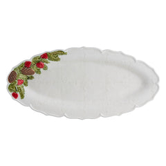 Fuente Natal Pinos y Fresas Blanco 39 cm