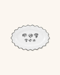 Platón Ovalado Chico Herbariae Blanco