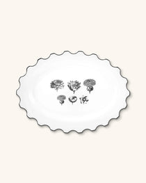 Platón Ovalado Grande Herbariae Blanco