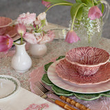 Plato Ensalada Dalia Rosa. Set de 4.