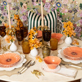 Platos Ensalada Hibiscus Naranja. Set de 4.