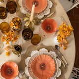 Platos Ensalada Hibiscus Naranja. Set de 4.