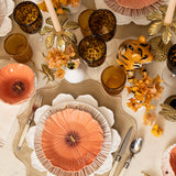 Platos Ensalada Hibiscus Naranja. Set de 4.