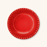 Plato Ensalada Fantasía Rojo. Set de 4.