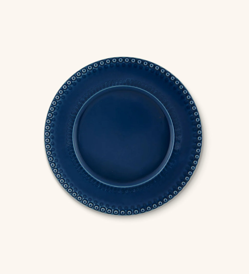 Plato Ensalada Fantasía Azul Rey