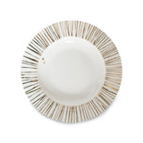 Platos Soperos de Rayas Doradas, set de 4