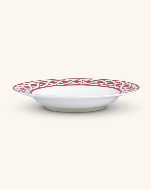 Platos Sopero Identidad Rojo. Set de 4