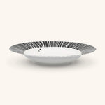 Platos Soperos Negros con Rayas Blancas