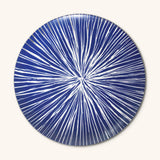 Platos Trinche Azul con Rayas Blancas