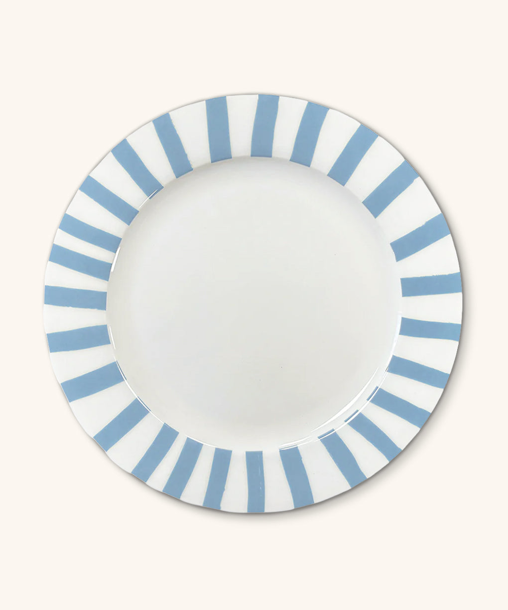 Platos Trinche Candy Cane Azul Claro