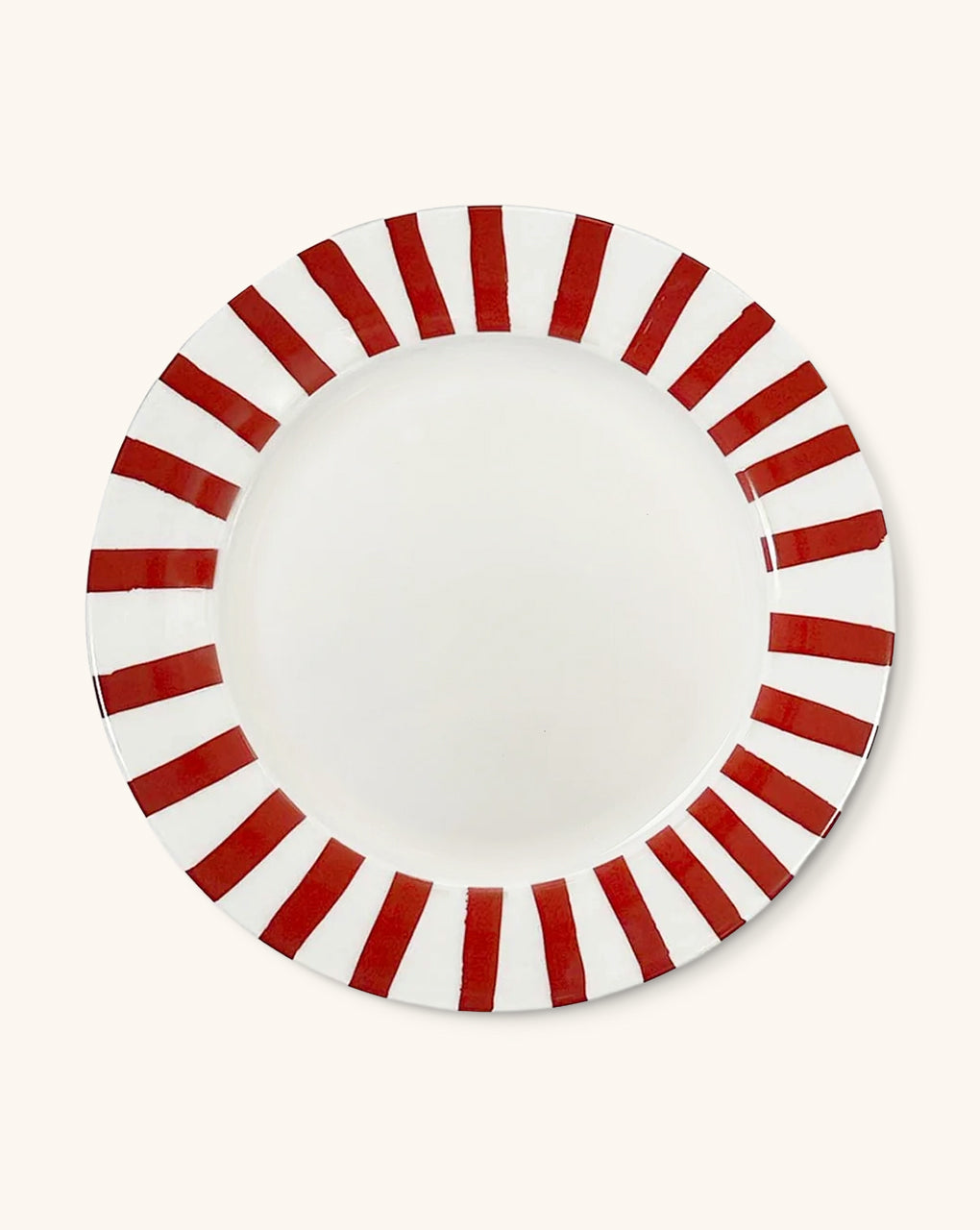 Platos Trinche Candy Cane Rojo