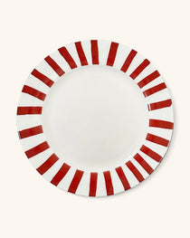 Platos Trinche Candy Cane Rojo